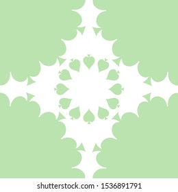 Decorative Spade Frame or Background Template