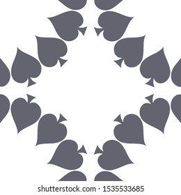 Decorative Spade Frame Decal Element or Template