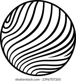 Esfera decorativa. Icono de contorno del vector.
