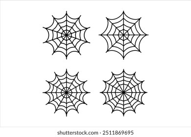 Decorative Spider Net Vector Illustration