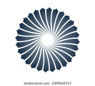 Ilustración vectorial de círculo espiral decorativa