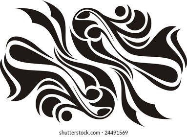 decorative spiral set scroll design elements