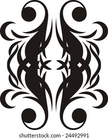 decorative spiral set scroll design elements