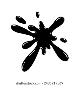 Decorative spot, ink blot, puddle. Vector graphics.