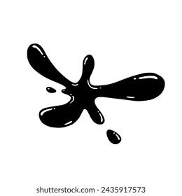 Decorative spot, ink blot, puddle. Vector graphics.