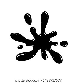 Decorative spot, ink blot, puddle. Vector graphics.