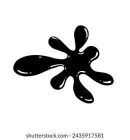 Decorative spot, ink blot, puddle. Vector graphics.