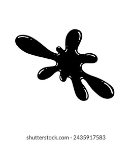 Decorative spot, ink blot, puddle. Vector graphics.