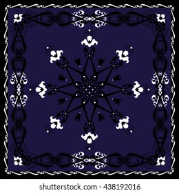 Decorative square. Bandanna pattern