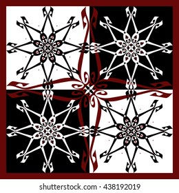 Decorative square. Bandanna pattern