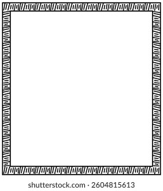 Decorative Square Frame with Abstract Line Pattern for Creative Projects