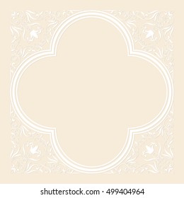 Decorative square frame. It can be used for wedding design.
