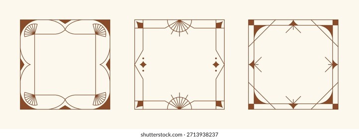 Colección de diseño de marco cuadrado decorativo