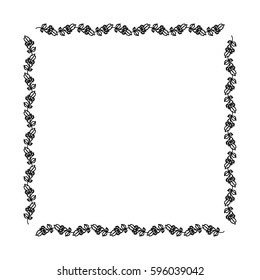 decorative square frame floral