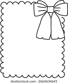 Esquema decorativo del marco cuadrado con la coqueta del arco