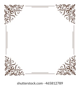 Decorative square frame vintage style