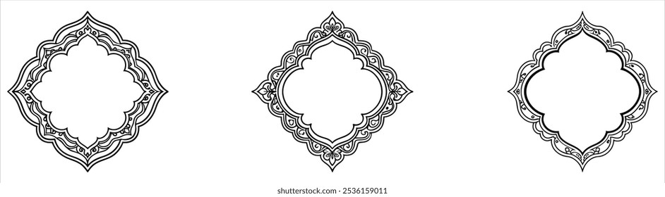 Decorative square Frames elegant vector element