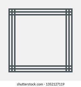 Decorative square geometric frame vector