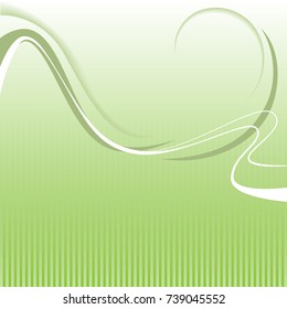 Decorative square green banner with wavy lines.  CD cover, background.
