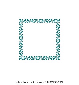 Decorative square ornament frame vector stock illustration