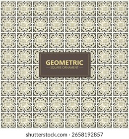 Fondo de patrón geométrico de ornamento cuadrado decorativo