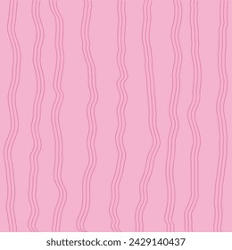 Decorative square pattern with hand drawn stripe shapes. Hand painted grungy ink doodles in lilac, purple, violet, lavender, pink colors. Wavy curly lines print