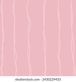 Decorative square pattern with hand drawn stripe shapes. Hand painted grungy ink doodles in red, pale, white, lilac; purple; violet; lavender colors. Wavy curly lines print.