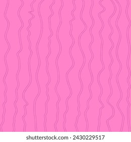 Decorative square pattern with hand drawn stripe shapes. Hand painted grungy ink doodles in lilac, purple, violet, lavender, pink colors. Wavy curly lines print