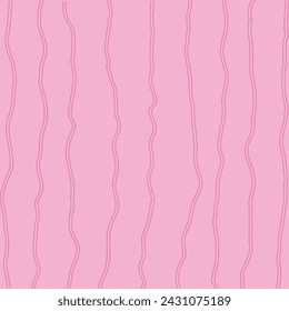 Decorative square pattern with hand drawn stripe shapes. Hand painted grungy ink doodles in lilac, purple, violet, lavender, pink colors. Wavy curly lines print