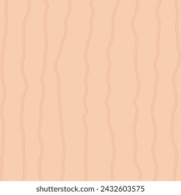 Decorative square pattern with hand drawn stripe shapes. Hand painted grungy ink doodles in beige, brown colors. Wavy curly lines print