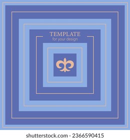 Decorative square Pattern, workpiece for your design. Ornamental elements and motifs of Kazakh, Kyrgyz, Uzbek, national Asian decor for tile, pilow, textile and print design. Vector.	