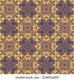 Baldosas de cerámica en forma cuadrada, color oscuro de ladrillo beige moderno y motivos árabes ornamentados