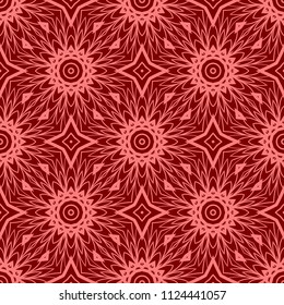Decorative Square Template for Fabric Print. Azhure floral seamless pattern. Vector illustration. For fabric, bandana, carpet, shawl textile design