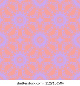 Decorative Square Template for Fabric Print. Azhure floral seamless pattern. Vector illustration. For fabric, bandana, carpet, shawl textile design