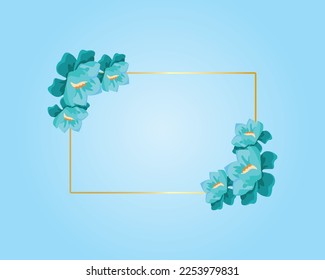 Decorative squre with place for text. Template for greeting cards, invitations, social media. Watercolor illustration.