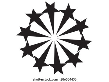 Decorative star circle for background