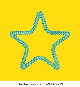 Decorative star with edge vector effect