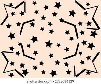 Patrón decorativo del ornamento de la estrella con la composición simétrica. Conveniente para el fondo festivo, el diseño abstracto, y la ilustración decorativa.