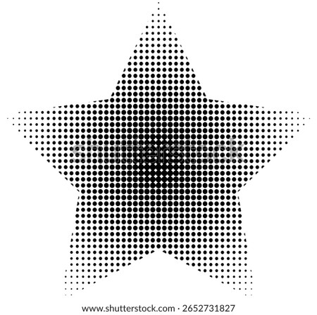 Decorative star shape element with halftone effect