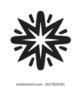 Decorative Star Vector - Elegant Silhouette Design