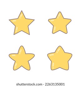 Decorative Stars Collection Set Vector