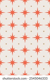 Decorative stars seamless pattern design. Vector illustration.