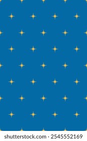 Decorative stars seamless pattern design. Vector illustration.