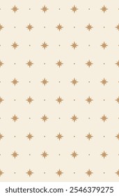 Decorative stars seamless pattern design. Vector illustration.