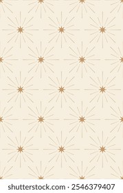Decorative stars seamless pattern design. Vector illustration.