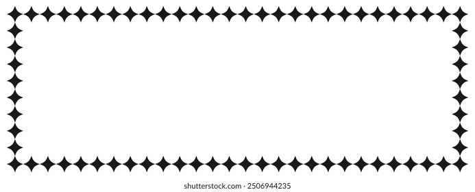 Decorative stars template frame design vector pattern. Frame detail vector design.