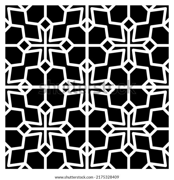 Decorative stencil art with decorative\
abstract diamond shapes. Black and white pattern. Laser cut stencil\
for paper, wood, plastic, metal, acrylic.\
EPS8
