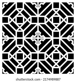 Decorative stencil art for laser cut. Wall art for home decor and interior design. Black and white pattern. EPS8 #18