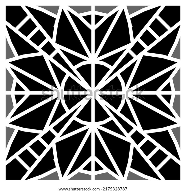 Decorative stencil art pattern with\
decorative abstract floral shapes. Black and white pattern. Laser\
cut stencil for paper, wood, plastic, metal, acrylic. EPS8\
