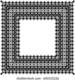 Decorative stencil, interior decoration, frame for your text. Design elements created with lace border. Decorative vector
